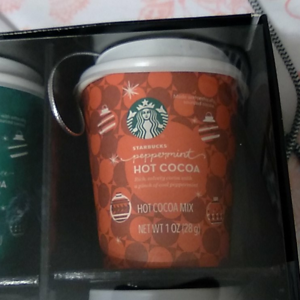 Starbucks 6 pk. Ornaments with cocoa-BNWT - Picture 5 of 6